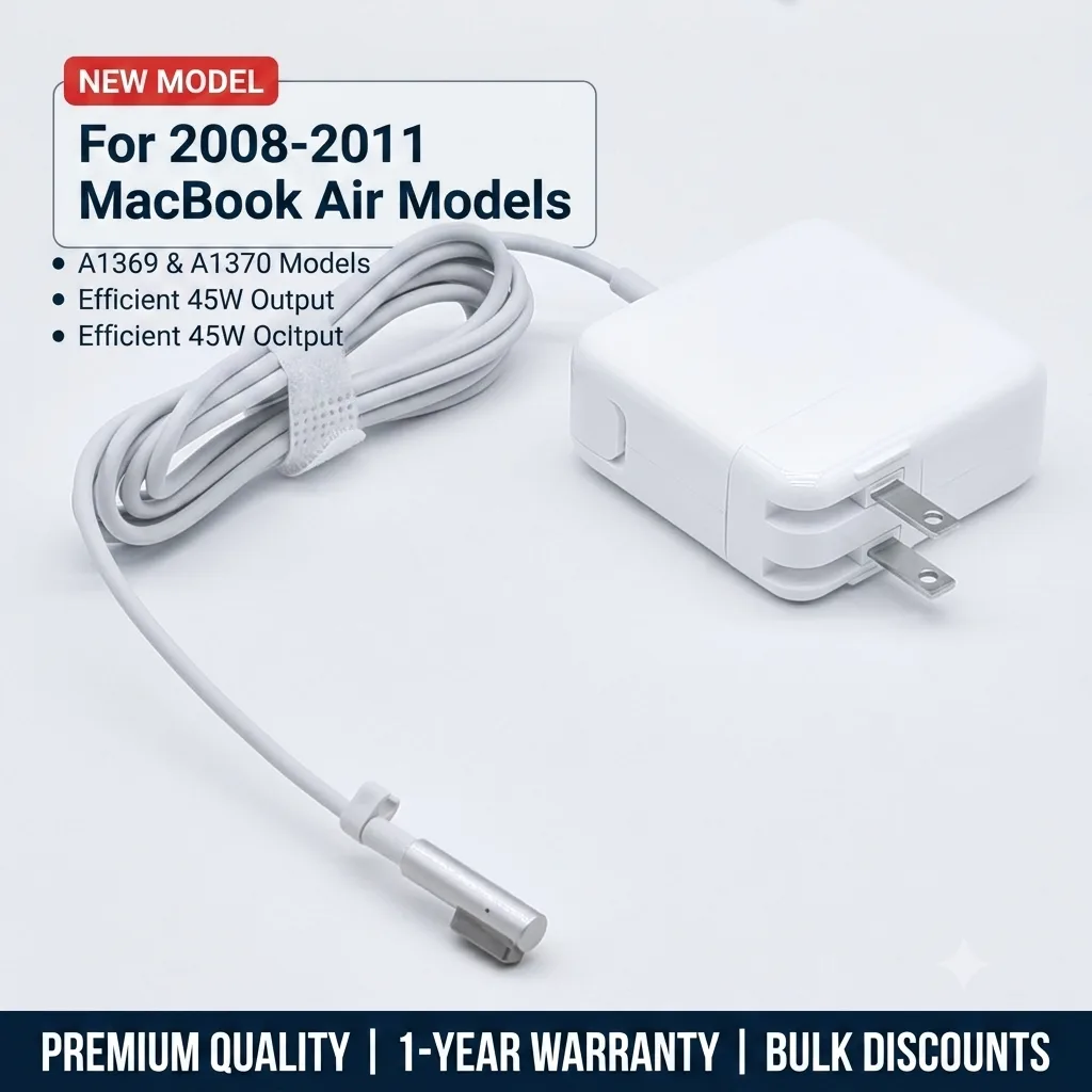 Carregador 45W MagSafe 1 L-Tip para MacBook Air (2008-2011, A1369 A1370) - Atacado