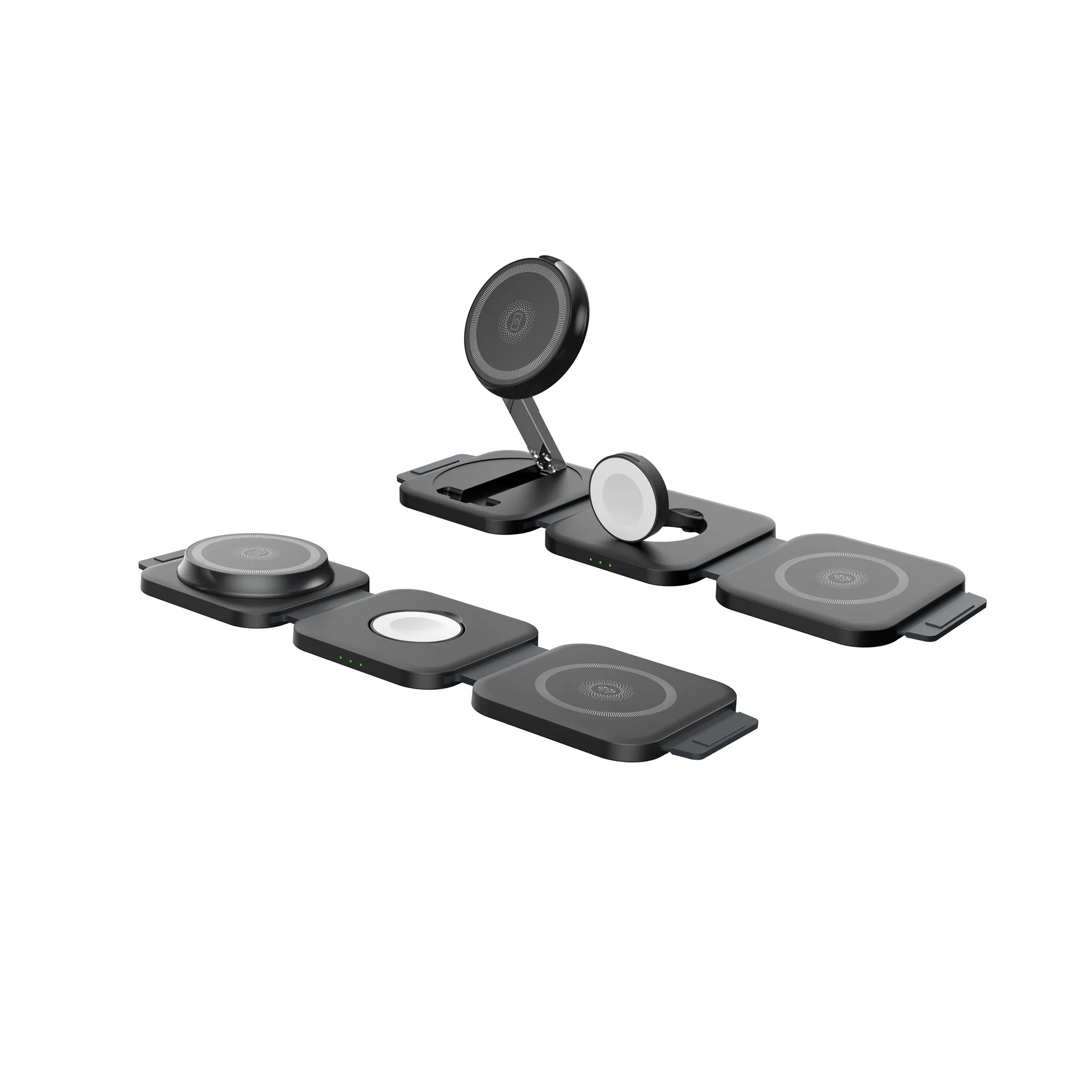 Estação de Carregamento Sem Fio Magnética Dobrável 3 em 1 15W – Modelo H21