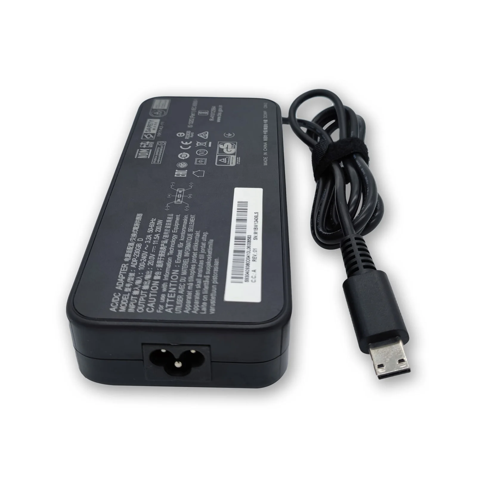 230W Laptop Adapter 20V 11.5A com USB-C PD para Substituição MSI ADP-230GB
