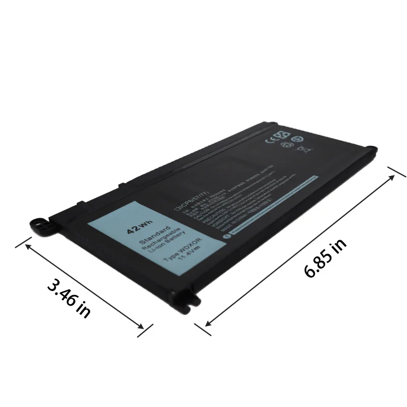 11.4V 42Wh Batería WDXOR para Portátil Dell Inspiron 13-5000, 15-5000, 15-7000, 17-5000 Series