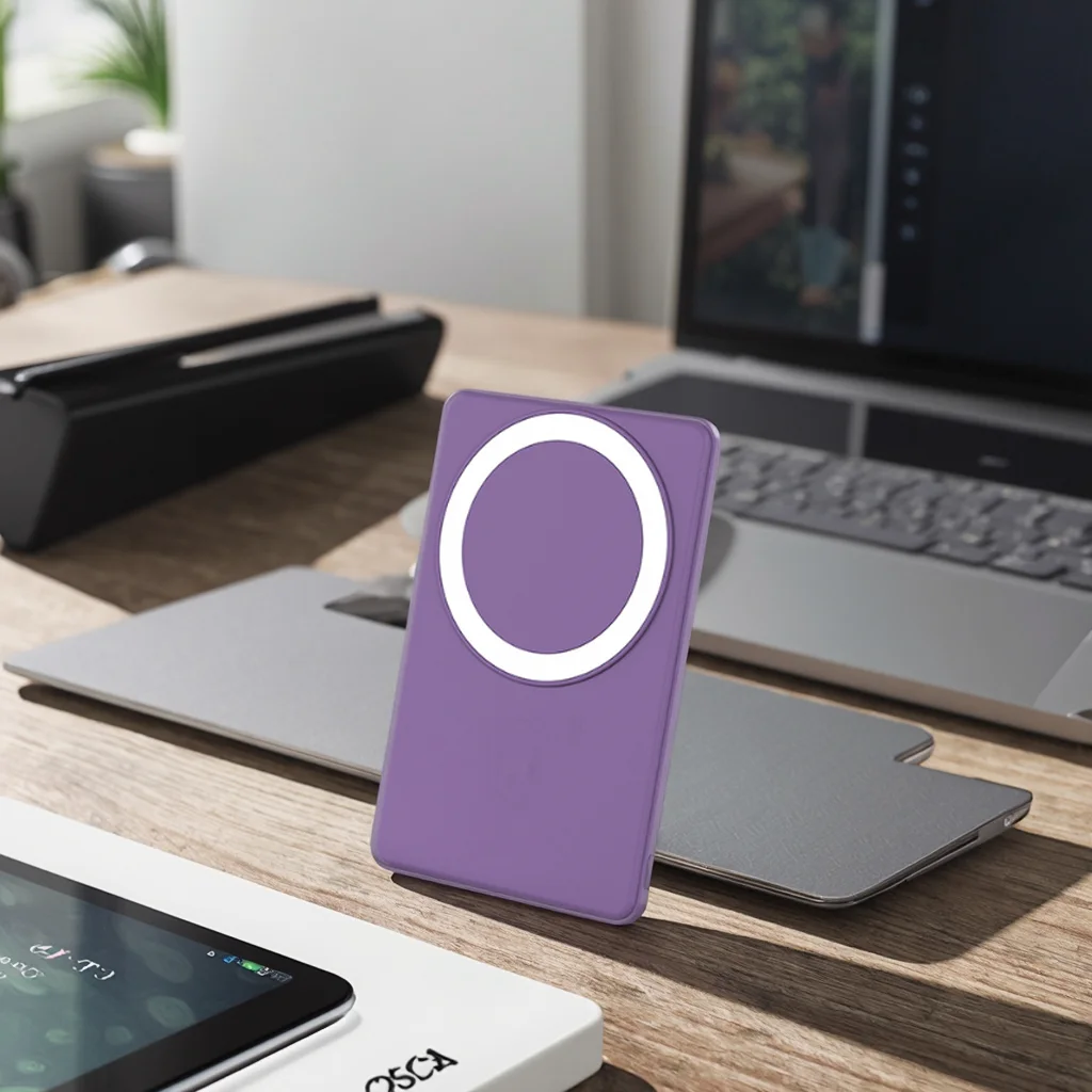 Power Bank Magnético Sem Fio 5000mAh Carregamento Rápido 15W Estação de Energia Portátil Mini